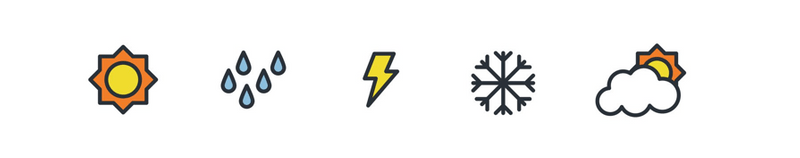 example of visual weather icons