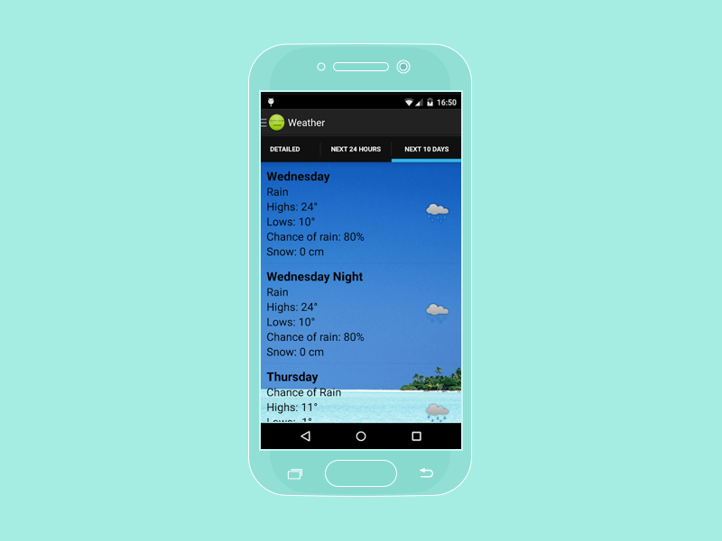 Weather sonification app